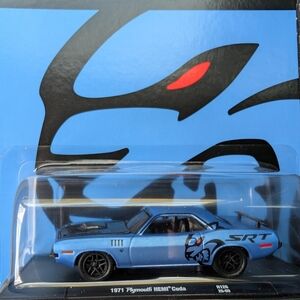 1971 Plymouth HEMI Cuda SRT Diecast Car - Blue/Black